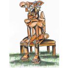 African sculpture drawing No.1